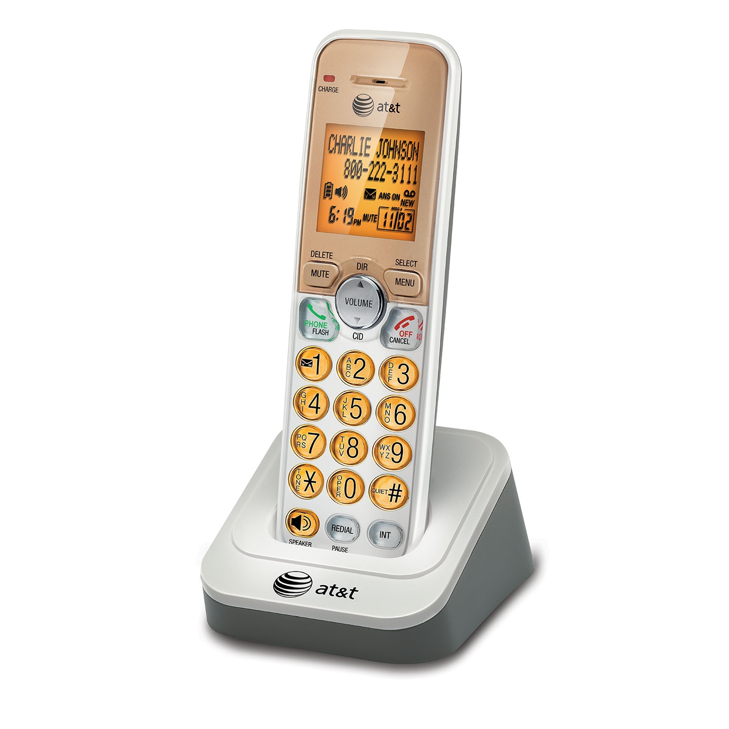 3 handset cordless answering system with caller ID/call waiting - view 4